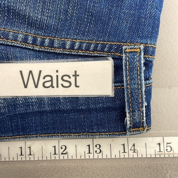 L'agence Jeans Women's 27 Blue Faded Denim Straight Medium Wash Cropped - Picture 10 of 12